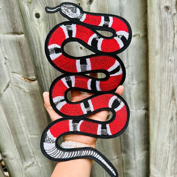 Set of 3 Snake iron on Patches - Picture 4 of 14